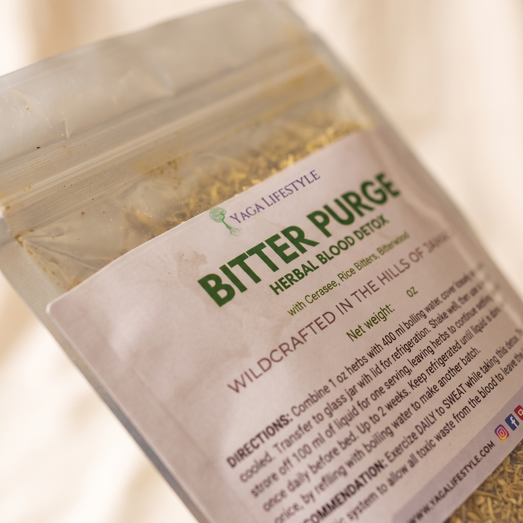 Bitter Purge Herbal Detox - Alkaline Blood Cleansing Herbs