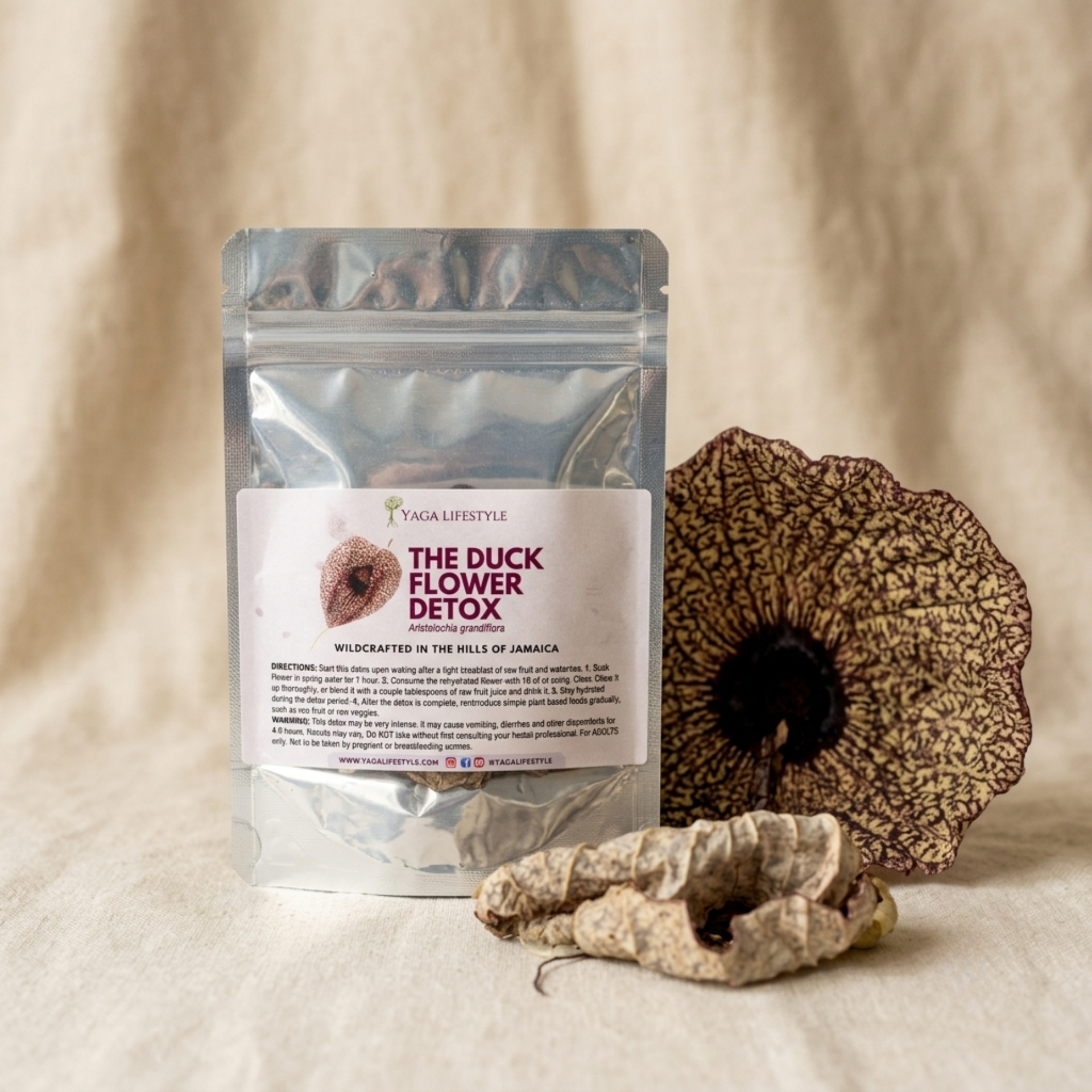 Duck Flower Detox - Flor de Pato, Palo Guaco, Dr Sebi Approved Alkaline Herbal Cleanse