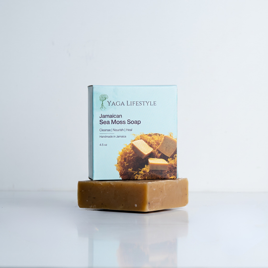 Gold Sea Moss Soap (Handmade, Vegan) With Wildcrafted Jamaican Gold Sea Moss