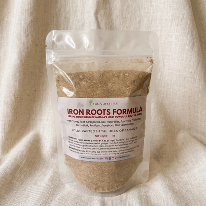 Iron Lion Powder | Jamaican Roots Tonic Supplement with Sarsaparilla, Chaney Root (Cocolmeca), Strongback, Allman Strength