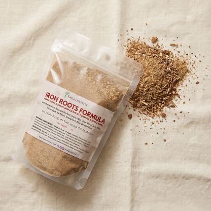 Iron Lion Powder | Jamaican Roots Tonic Supplement with Sarsaparilla, Chaney Root (Cocolmeca), Strongback, Allman Strength