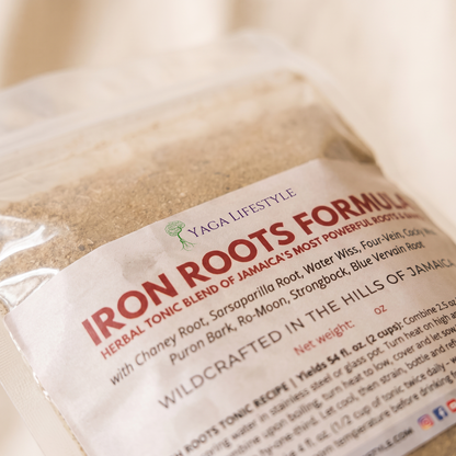 Iron Lion Powder | Jamaican Roots Tonic Supplement with Sarsaparilla, Chaney Root (Cocolmeca), Strongback, Allman Strength