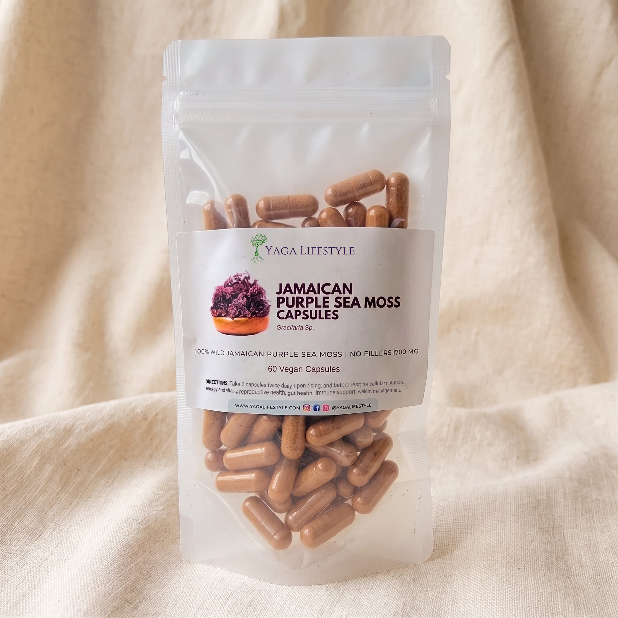 Jamaican Purple Sea Moss Capsules | 60 Vegan Capsules