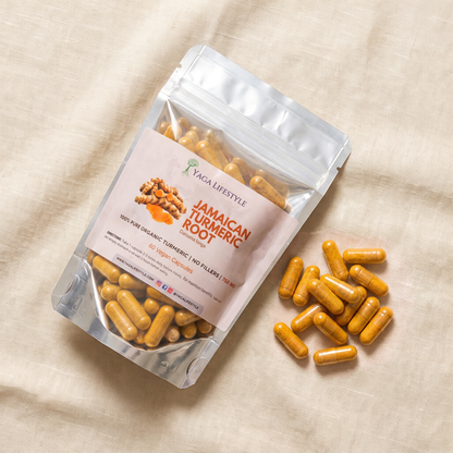 Organic Jamaican Turmeric Supplement - 60 Vegan Capsules
