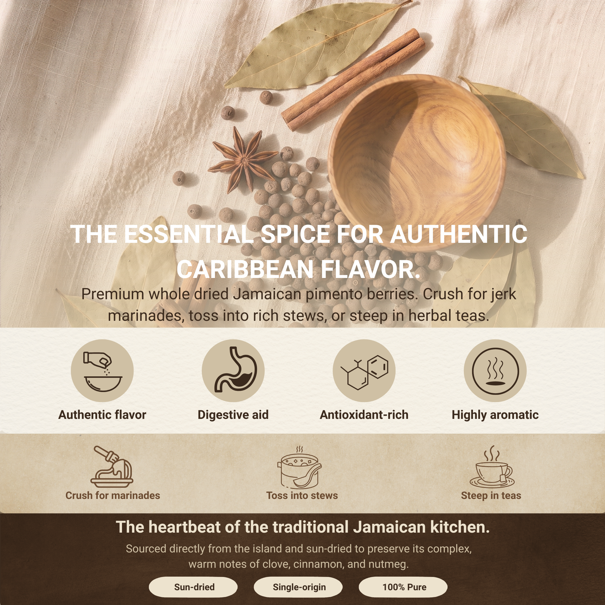 Jamaican Pimento - Whole Dried Allspice Berries
