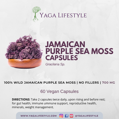 Jamaican Purple Sea Moss Capsules | 60 Vegan Capsules