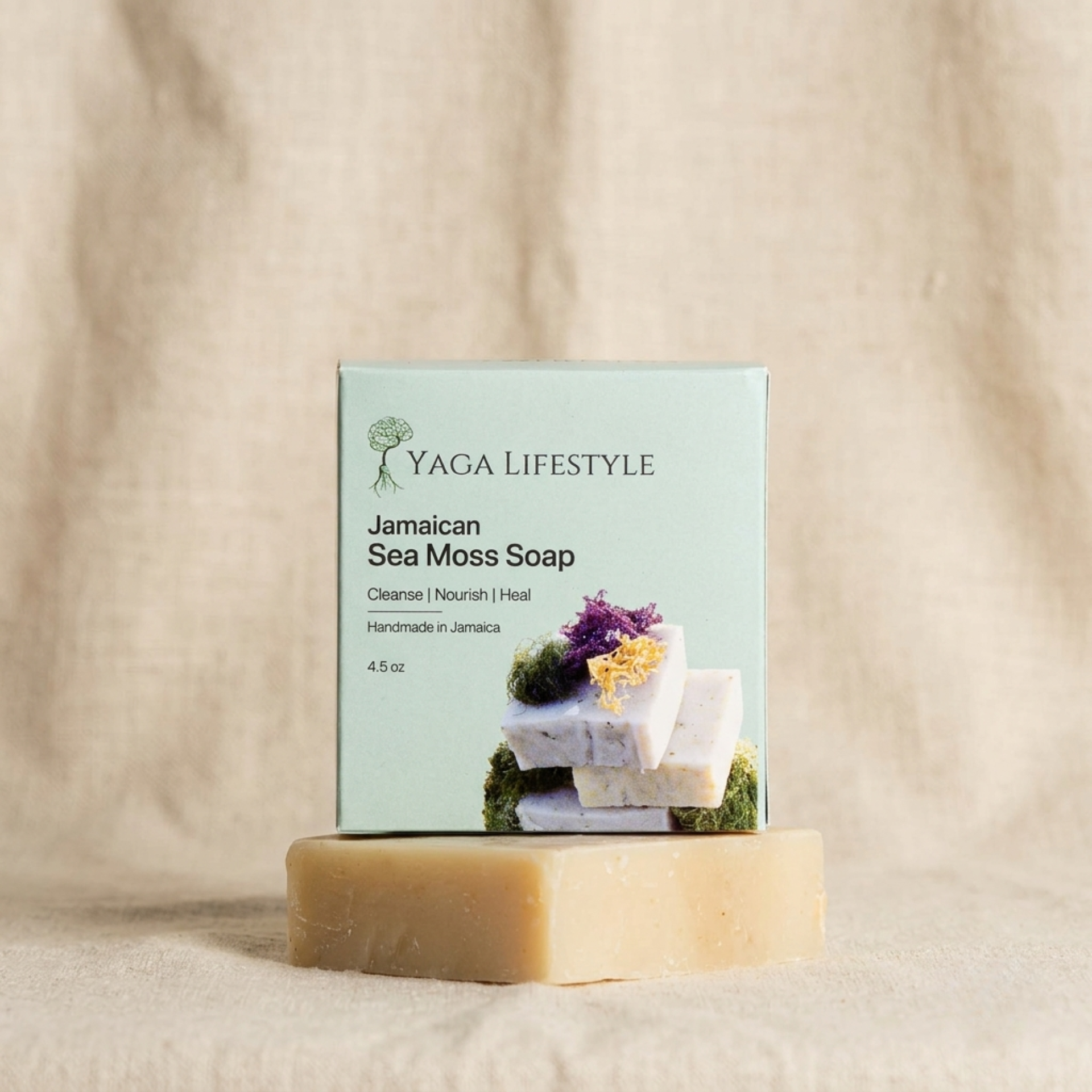 Super Sea Moss Soap with Purple Sea Moss, Gold Sea Moss and Spirulina