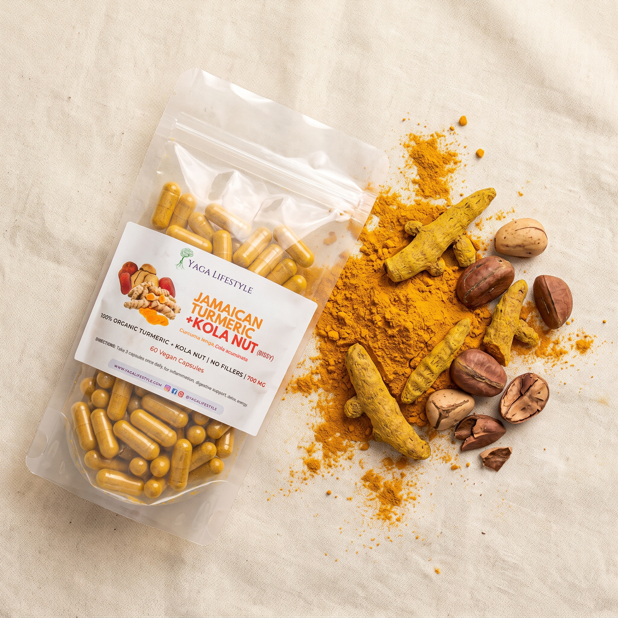 Turmeric Kola Nut (Bissy) Capsules