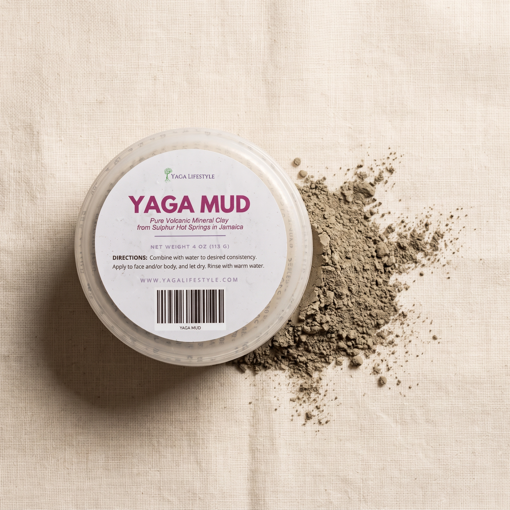 Yaga Mud | Volcanic Mineral Clay Mask for Face and Body | 4 oz
