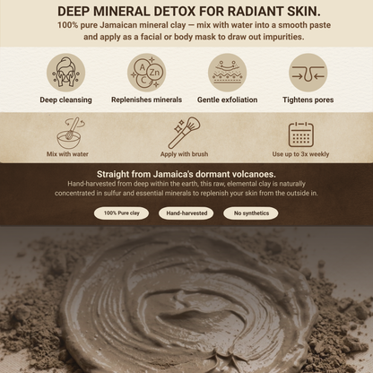 Yaga Mud | Volcanic Mineral Clay Mask for Face and Body | 4 oz