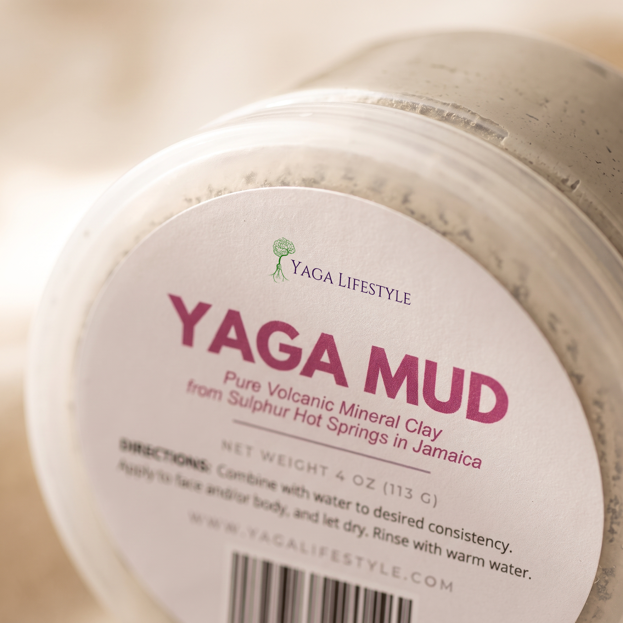 Yaga Mud | Volcanic Mineral Clay Mask for Face and Body | 4 oz