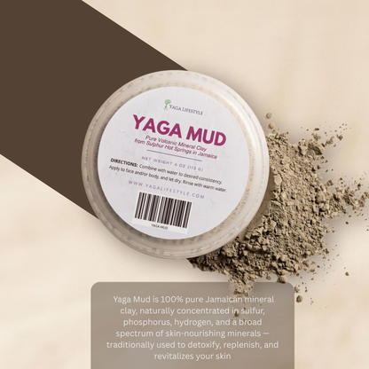 Yaga Mud | Volcanic Mineral Clay Mask for Face and Body | 4 oz