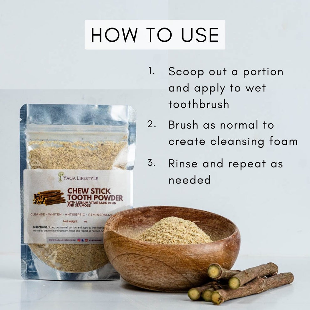 Jamaican Chew Stick Herbal Tooth Powder