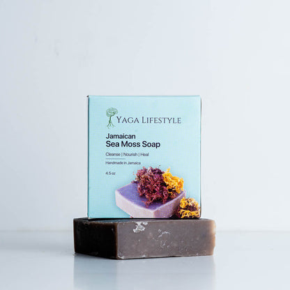 Purple Sea Moss Soap (Handmade, Vegan) With Wildcrafted Jamaican Purple Sea Moss